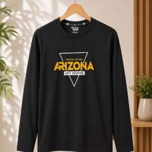 Men's Full Sleeve Graphic Shirt — Black "Arizona" Print