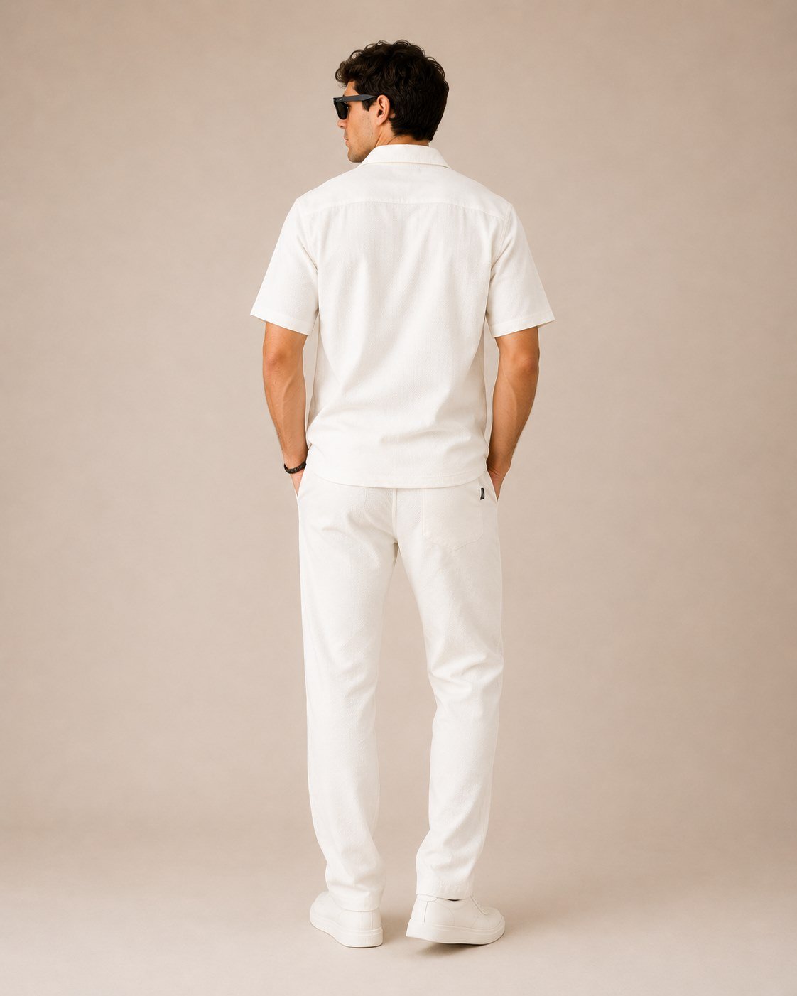 Imported Textured Safari Suit Set – Shirt & Trouser Co-ord for Men - Image 2