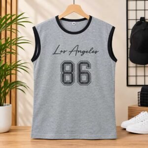 Men’s Grey Los Angeles 86 Sleeveless Gym Shirt