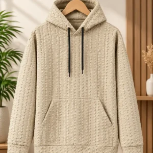 Men’s Embossed Monogram Hoodie | Textured Style